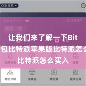 让我们来了解一下Bitpie钱包比特派苹果版比特派怎么买入