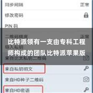 比特派领有一支由专科工程师构成的团队比特派苹果版