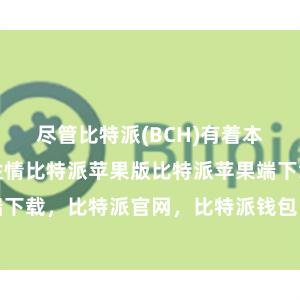 尽管比特派(BCH)有着本人的上风和性情比特派苹果版比特派苹果端下载，比特派官网，比特派钱包，比特派下载