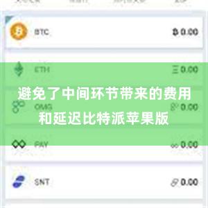 避免了中间环节带来的费用和延迟比特派苹果版
