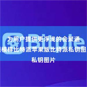 为用户提供更浮浅的会聚通顺模样比特派苹果版比特派私钥图片